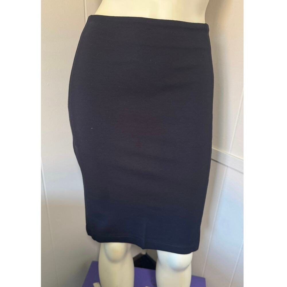 TAG Jeans Black Stretch Pencil Skirt with Silver Accent Zippers - Size 25 - Picture 4 of 15